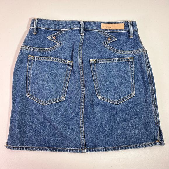 GRLFRND Denim Jean Mini Skirt GF43088501128 Odette G1128 Call It Love Blue Sz 27 - Picture 4 of 14